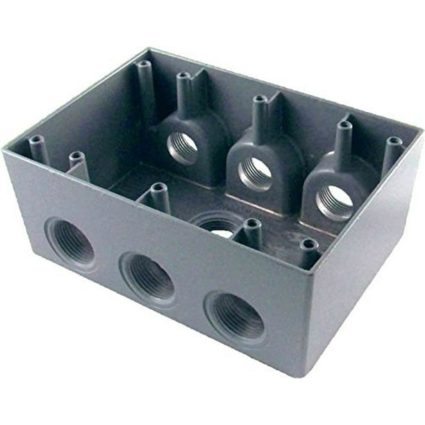 Greenfield DB373PS Series Weatherproof Electrical Outlet Box Gray